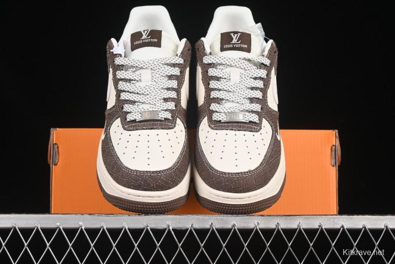 Nike Air Force 1 '07 Low LV Collaboration Beige Grid Casual Sneakers - XS1958-552