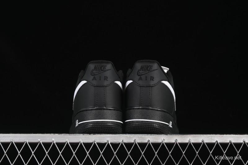 Nike Air Force 1 '07 Low Casual Sneakers in Black & White with Hemp Rope Detailing - ZH0316-073