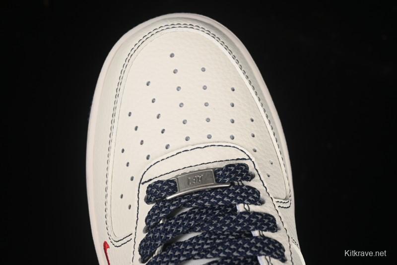 Nike Air Force 1 '07 Low Supreme Collaboration Casual Sneakers with Full-Length Air Cushion - HH7518-074