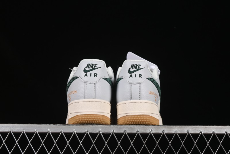 Nike Air Force 1 '07 Low LV Collaboration Green Stone Grain Gum Sole Casual Sneakers - ZH2598-306