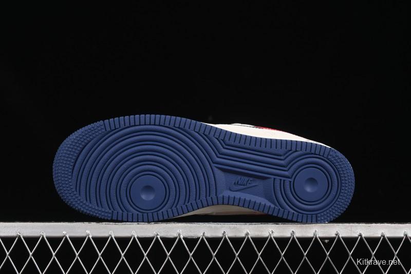 Nike Air Force 1'07 Low Gucci Collaboration Blue Red Swoosh Casual Sneakers - JJ2508-713