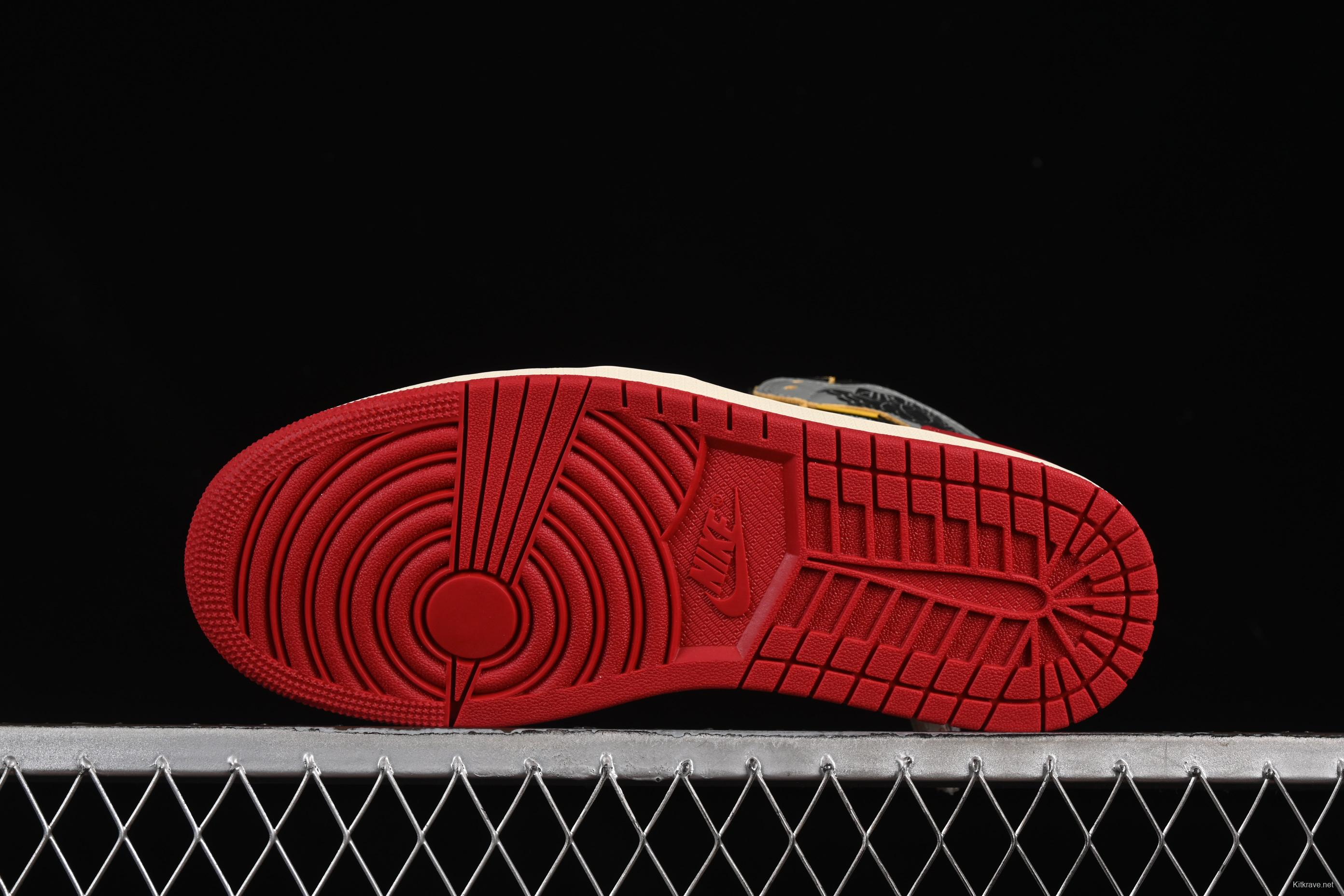 Nike Union x Air Jordan 1 Retro High Basketball Shoes with Chicago-Inspired Design - HV8563-600