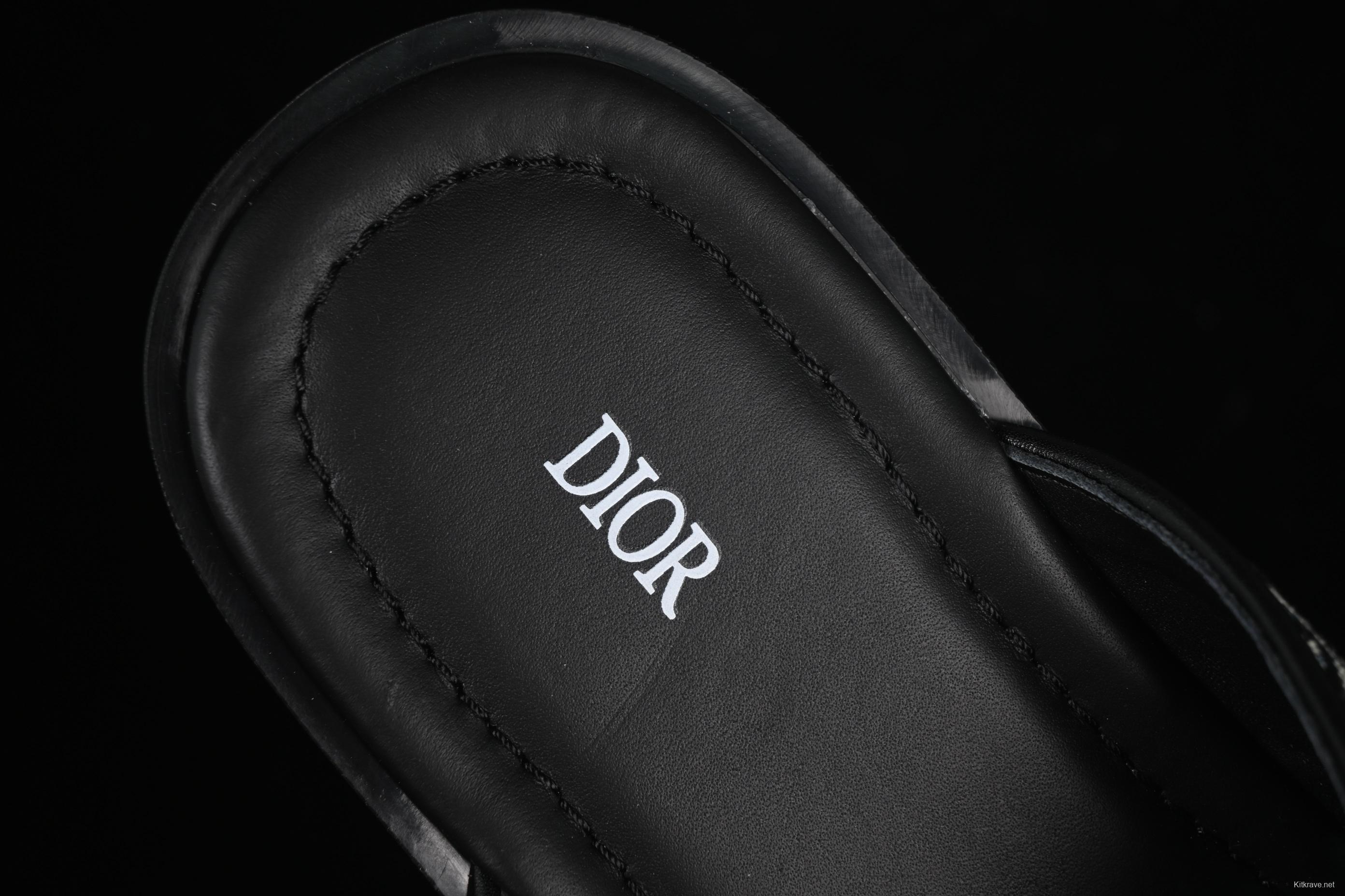 Dior Alias Oblique Summer Men's Slip-On Loafers with Cross Strap Design - 3SA126ZSA