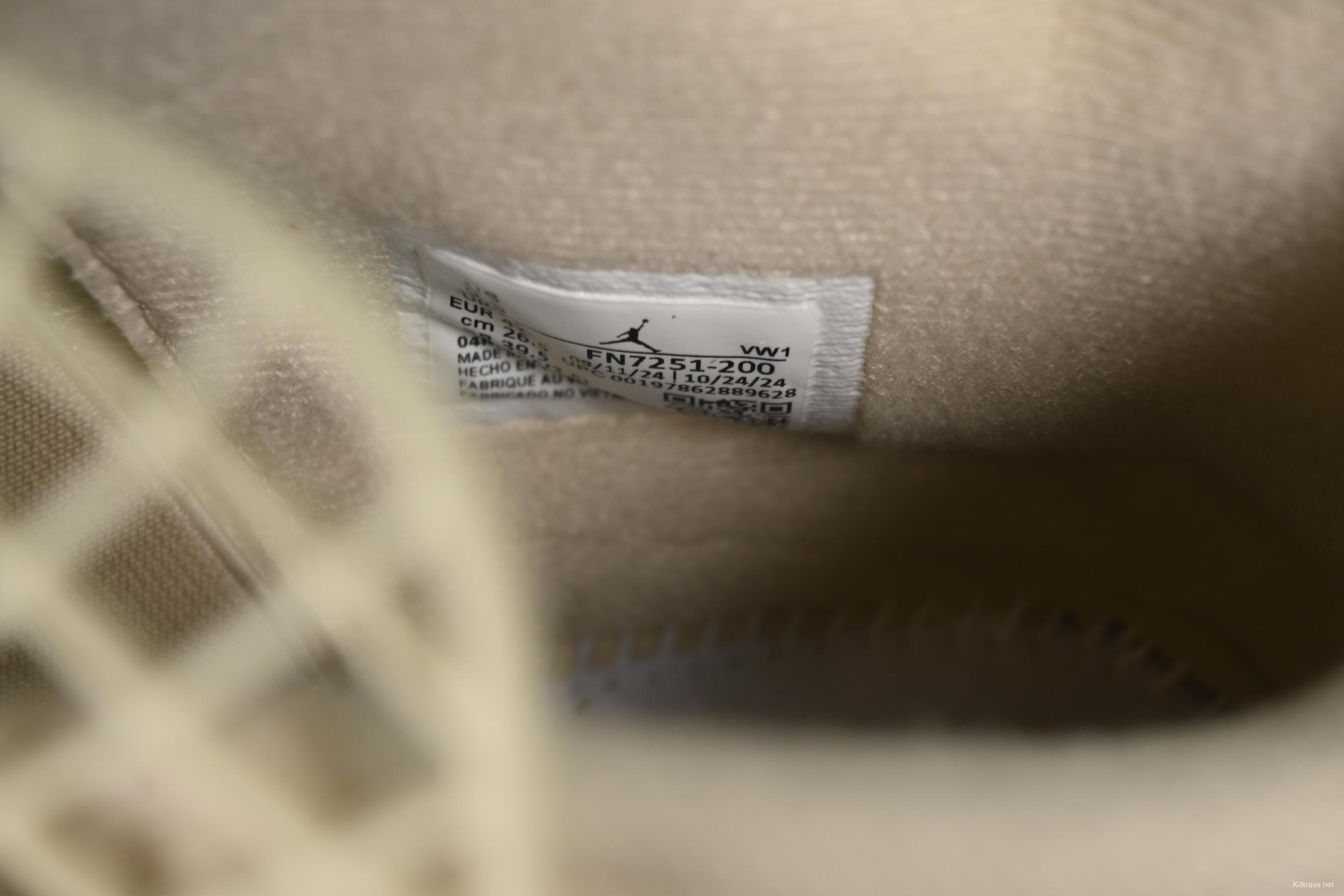 Nike Air Jordan 4 Retro Basketball Shoes in Rattan with NET Design - FN7251-200