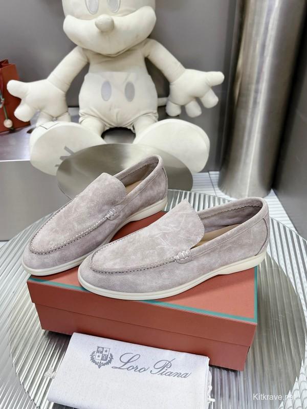 2025 Men Le Parmentier Grey Suede Loafers LY00260