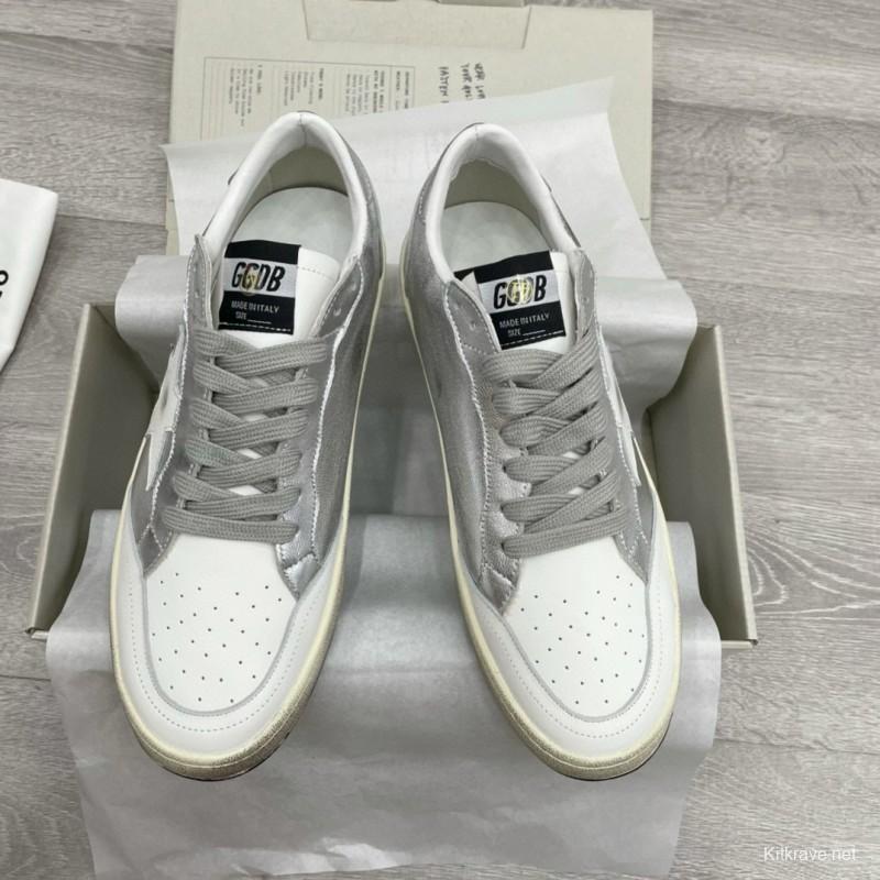 2024 Unisex GGDB White Silver Leather Low Top Sneakers MJ00260