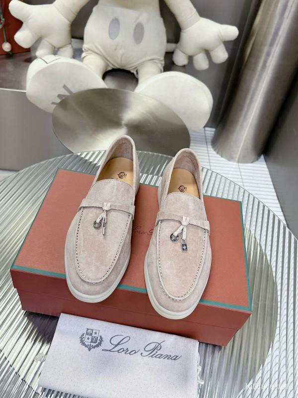 2024 Unisex Le Parmentier beige suede loafers MJ00270
