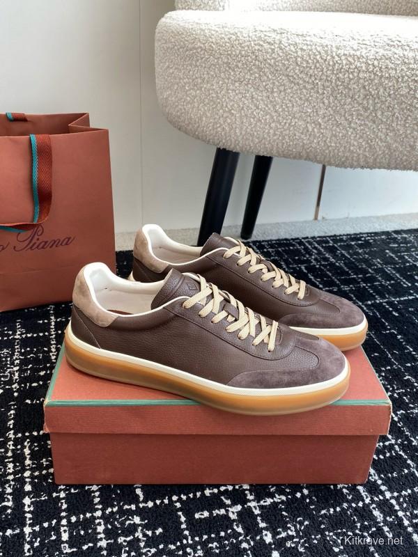 2024 Unisex LP Brown Taupe Leather Plimsolls MJ00320