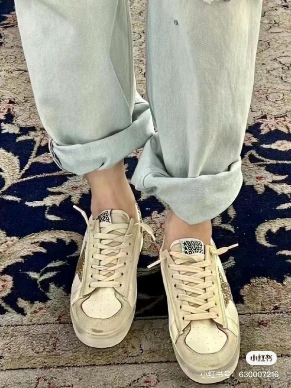 2024 Unisex GGDB White Beige Suede Leather Low-Top Sneakers MJ00260