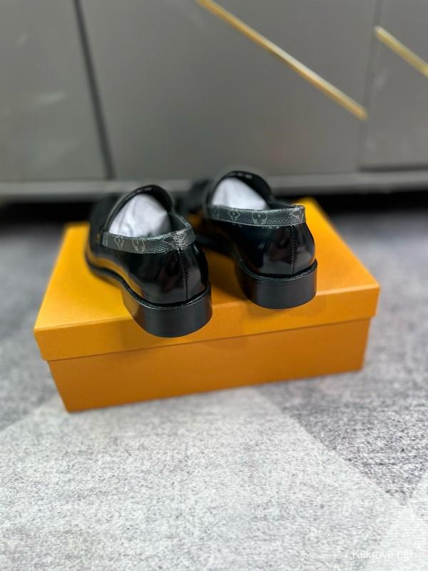 2024 Men Louis Vuitton Black Leather Loafer MJ00290