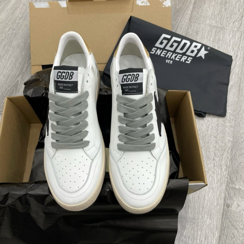 2024 Unisex GGDB White Black Leather Sneakers MJ00260