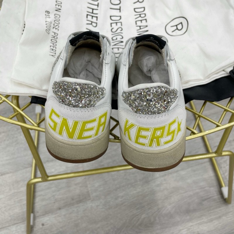 2024 Unisex GGDB White Silver Leather Low Top Sneakers MJ00260