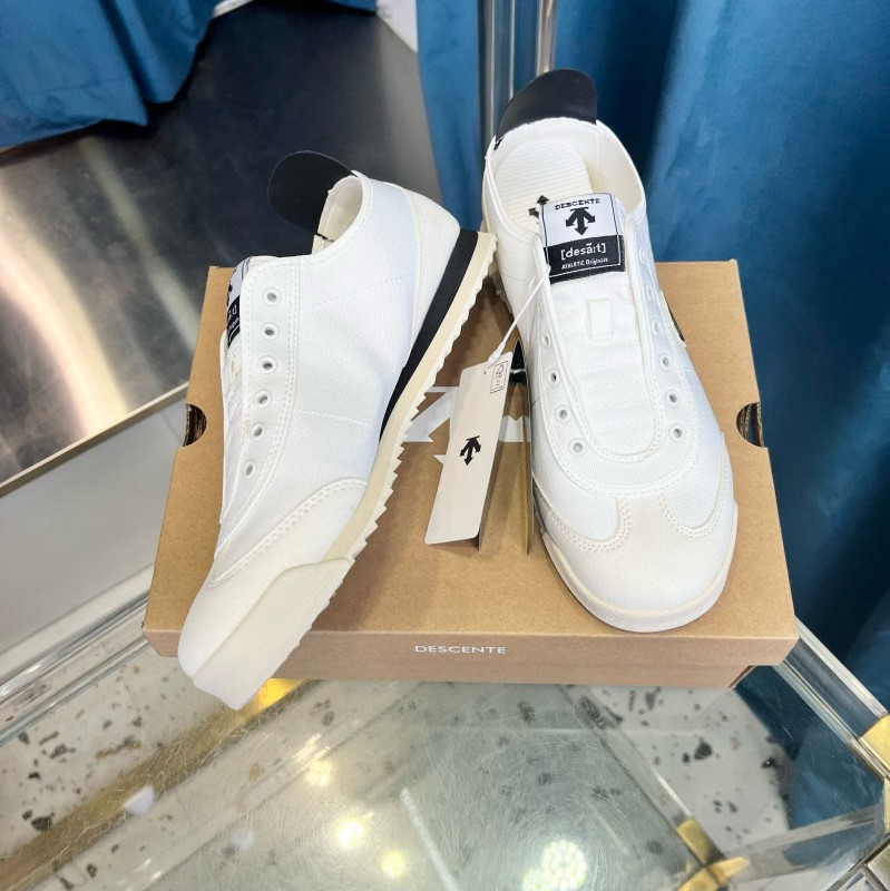 2024 Unisex Descente White Canvas Plimsolls MJ00280