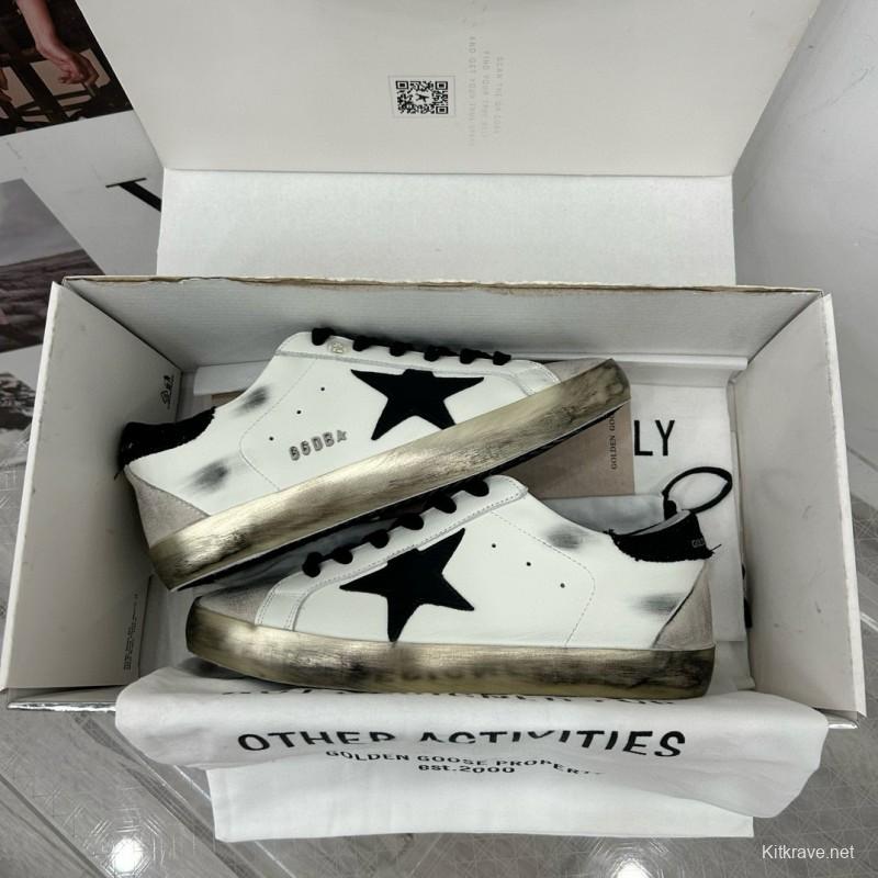 2025 Men GGDB White Black Leather Suede Sneakers SUPER STAR