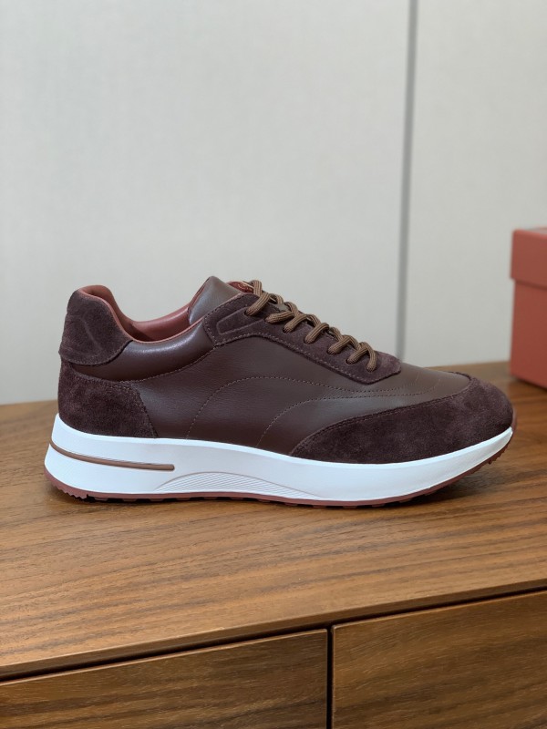 2025 Unisex Le Parmentier Brown Suede Leather Casual Sneakers