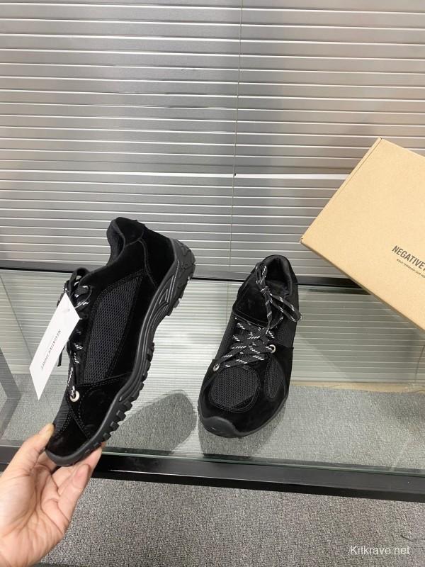 2025 Unisex Puma Black Mesh Leather Sneakers KFY00280