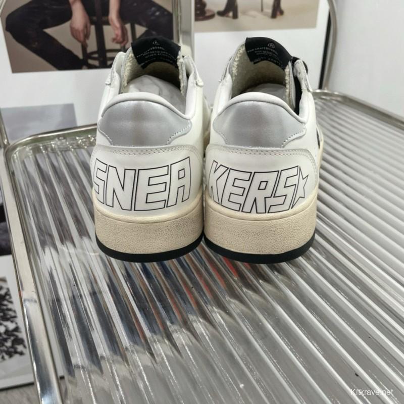 2024 Unisex GGDB White Black Leather Sneakers MJ00260