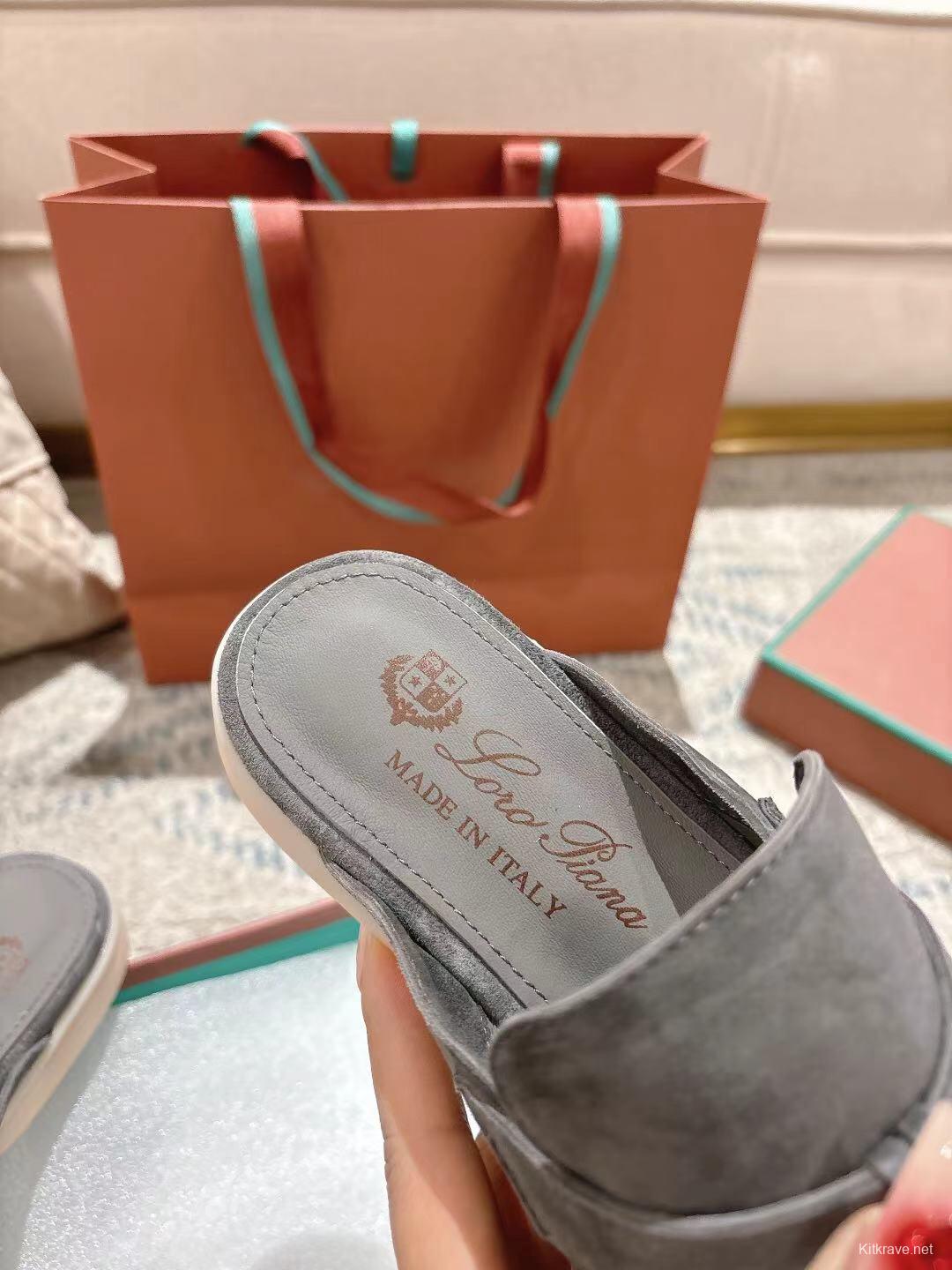 2025 Slippers LP Grey Suede Slippers