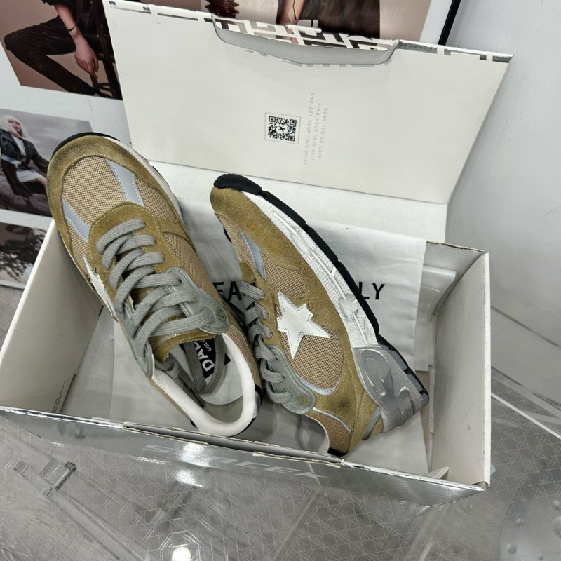 2024 Unisex GGDB Green Grey White Suede Mesh Sneakers