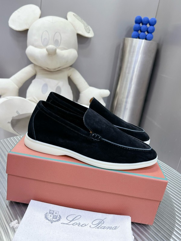 2024 Unisex LP Black Suede Loafers MJ00270