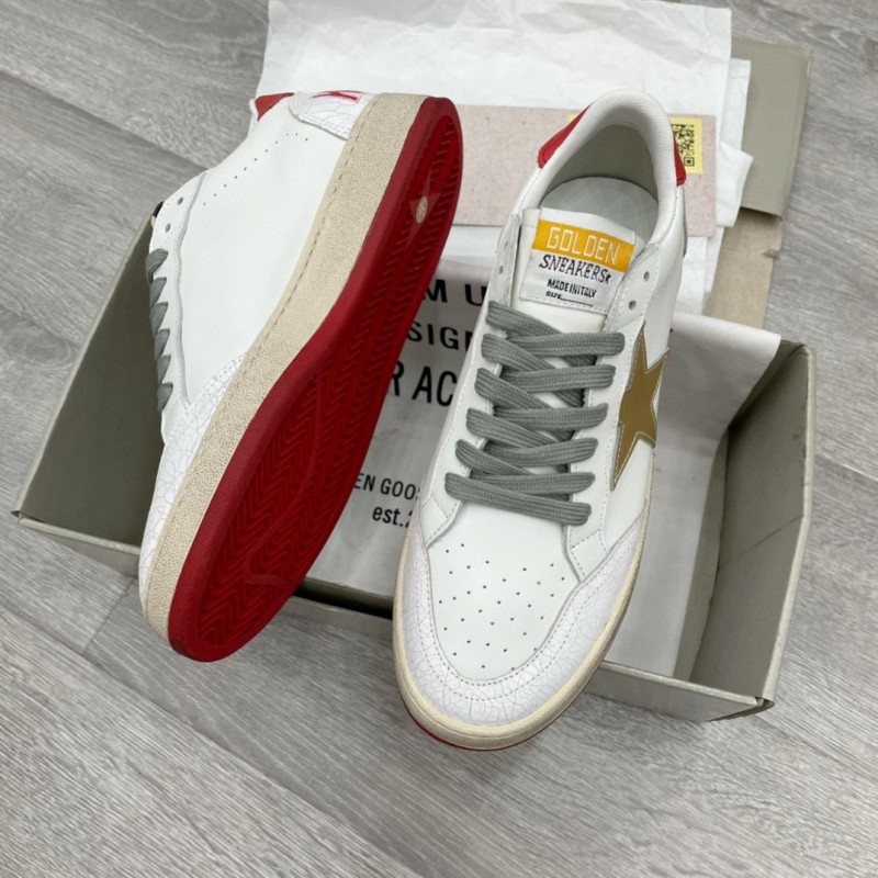 2024 Unisex GGDB White Red Beige Leather Sneakers MJ00260