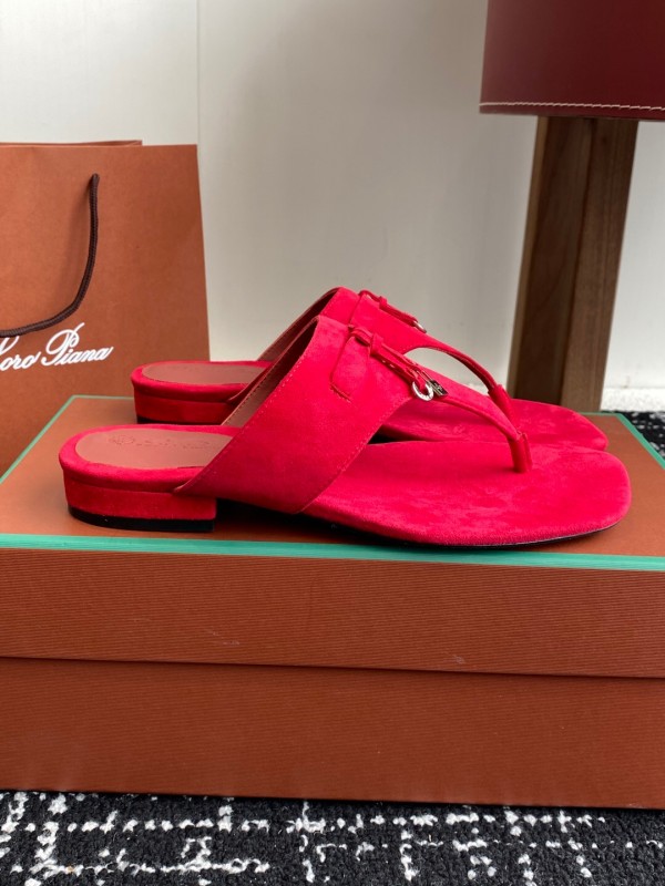 2025 Slippers LP Red Suede Slippers