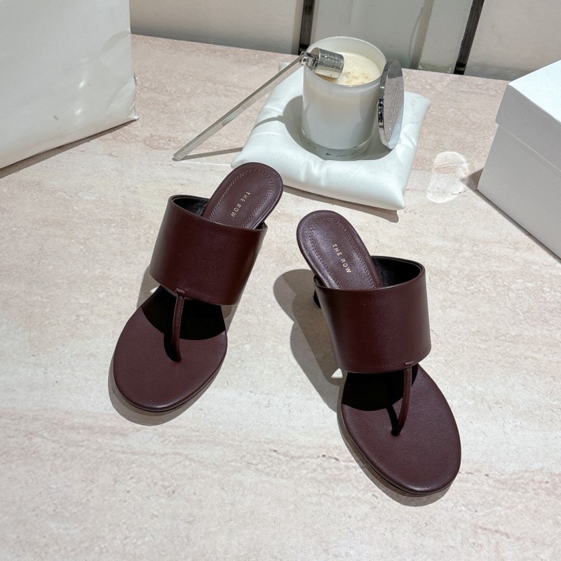 2025 Toteme Brown Calfskin Slippers