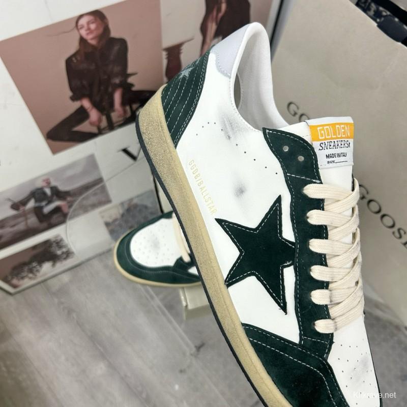 2024 Unisex GGDB White Green Leather Sneakers MJ00260