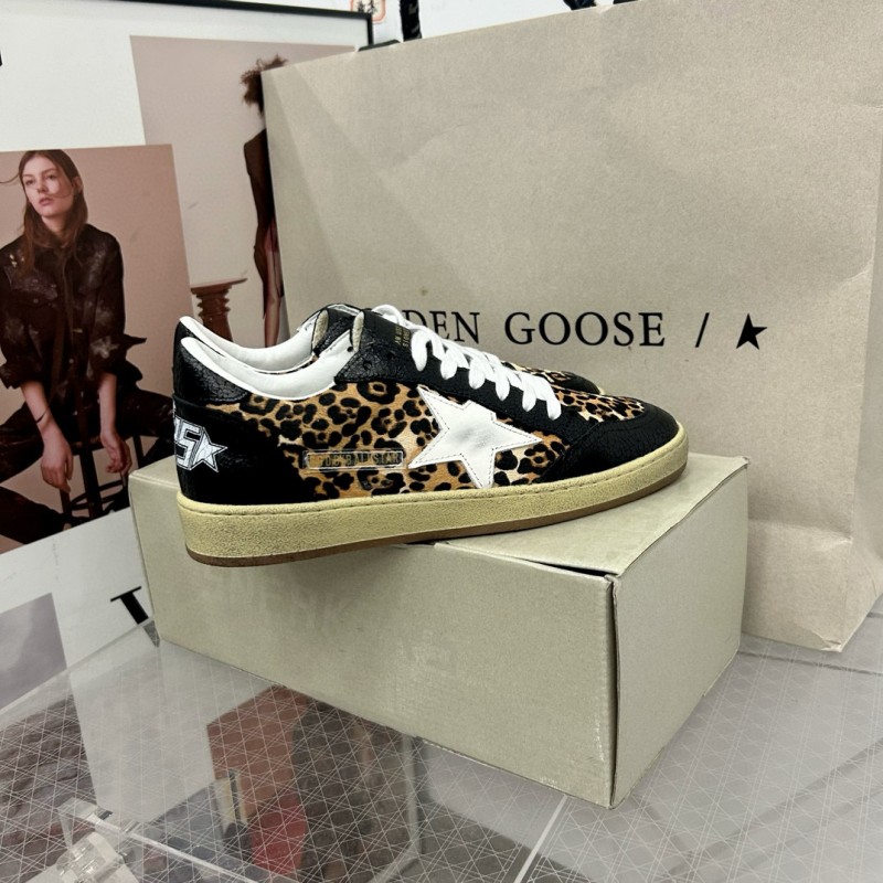 2024 Unisex GGDB Leopard Black White Leather Suede Low Top Sneakers MJ00260