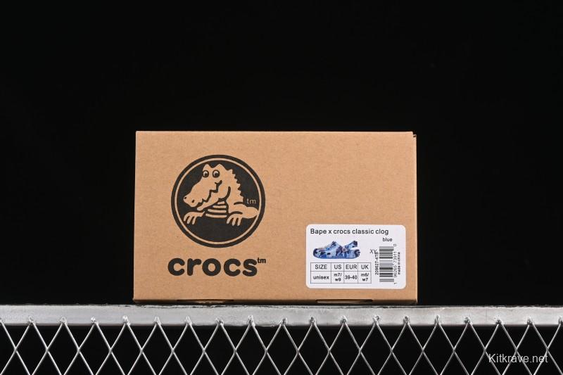 Bape x Crocs Classic Clog Camouflage Print Comfortable Versatile Clogs - B.D4