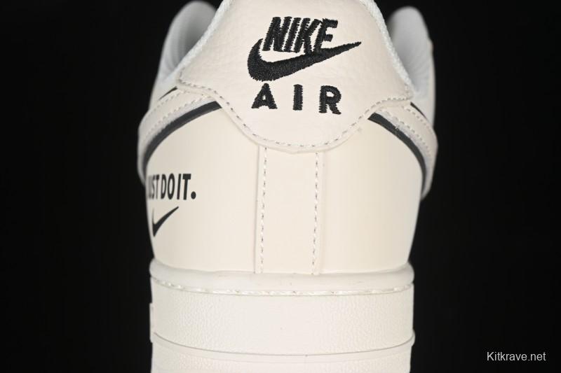 Nike Air Force 1 '07 Low Just Do It Gray Blue Denim Casual Sneakers - CS5288-012