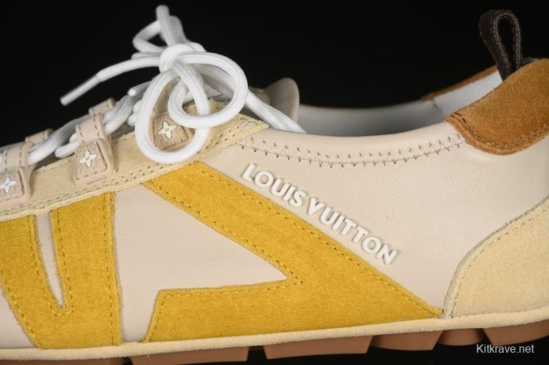 Louis Vuitton Sneakerina Round Toe Lace-Up Ballet Style Flat Training Shoes