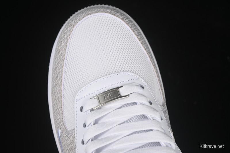 Nike Air Force 1'07 Low Denim Small Swoosh Casual Sneakers - ZH0316-092