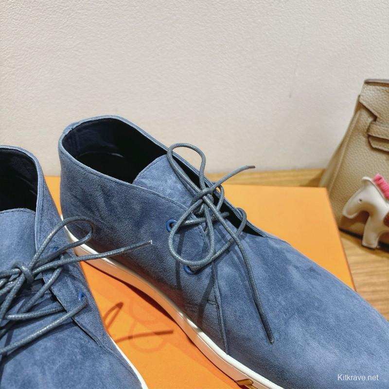 2025 Unisex H Blue Suede Boots AS00380