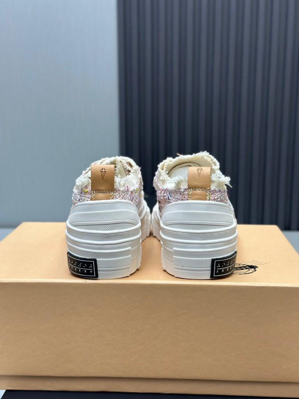 2025 Unisex XVESSEL White Canvas Plimsolls Vulcanized AS00260