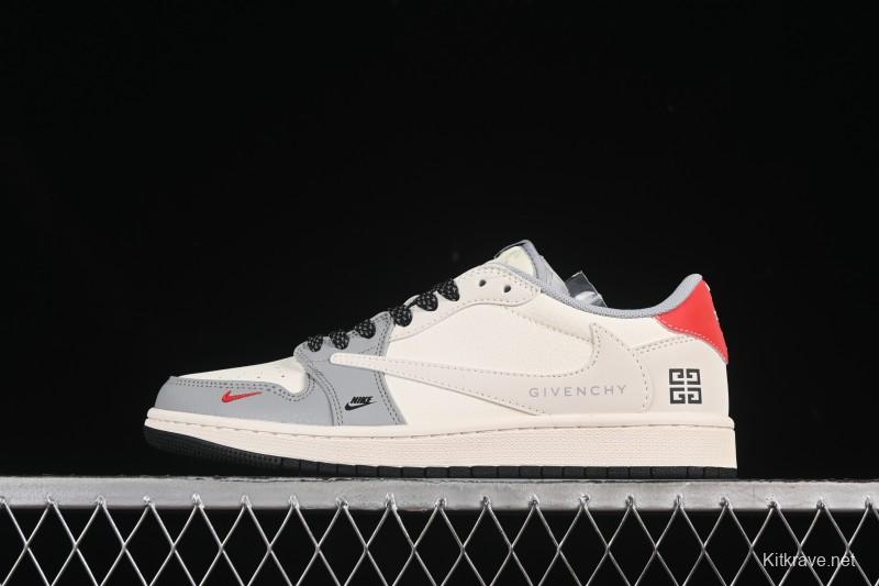 Nike Travis Scott x Fragment Design x Air Jordan 1 Low OG SP AJ1 Low-Top Casual Sneakers - XS7089-599