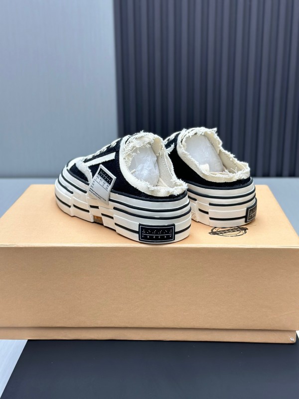 2025 Unisex XVESSEL Black White Canvas Plimsolls Vulcanized AS00240