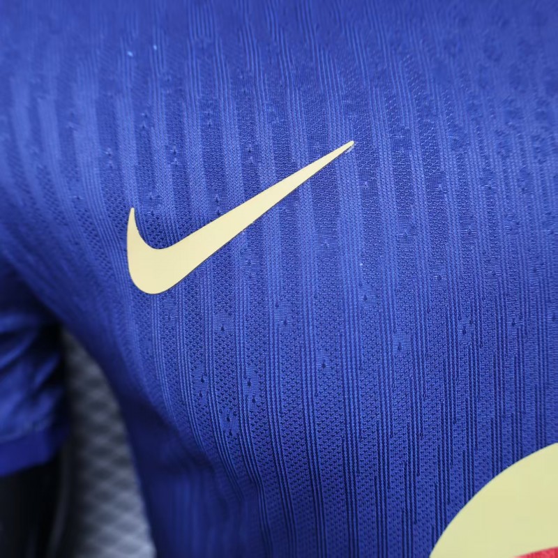 Player Version 25/26 Barcelona Blue with Red and Light Blue Diagonal Stripe Jersey
