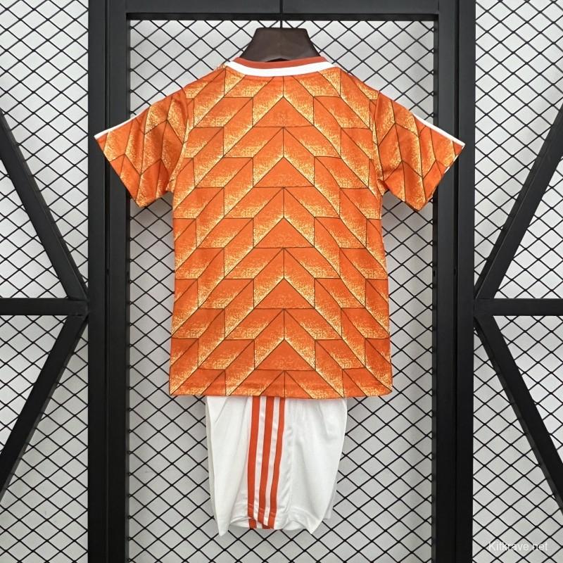 Retro 1988 Kids Netherlands Home Size 16-28 Jersey