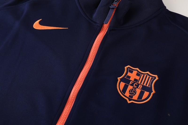 25/26 Barcelona Navy/Orange Full Zipper Jacket +Long Pants