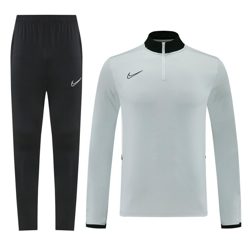 2025 Nike Grey Full Hoodie Zipper Jacket +Long Pants