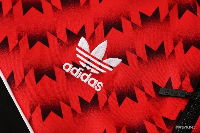 25/26 Manchester United Red/Black Full Zipper Jacket +Long Pants