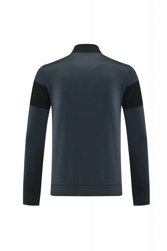 2025 Nike Black/Deep Grey Full Hoodie Zipper Jacket +Long Pants