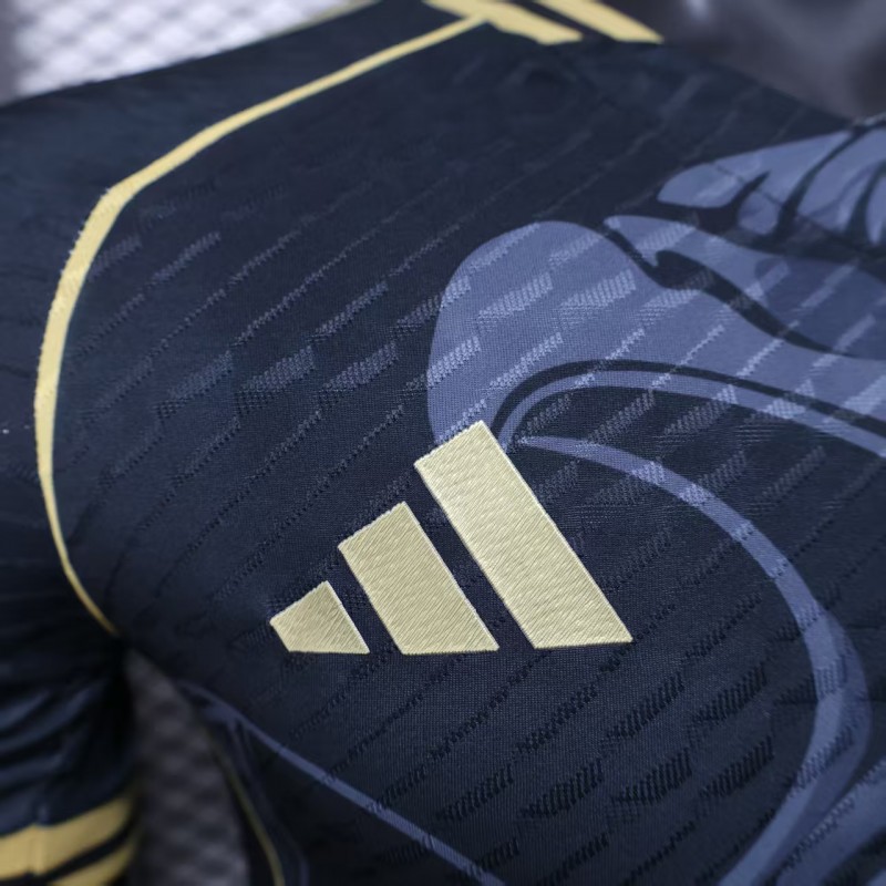 Player Version 2025 Mexico Black with Eagle Feather Pattern Jersey