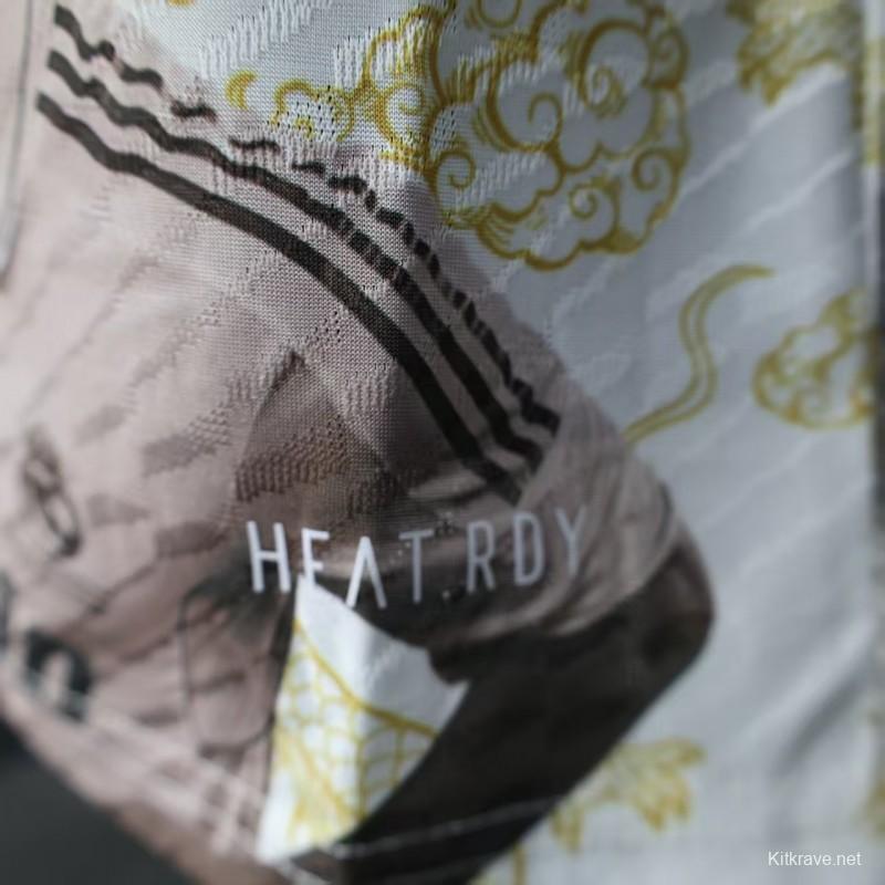 Player Version 25/26 Real Madrid White with Golden Dragon Pattern Jersey