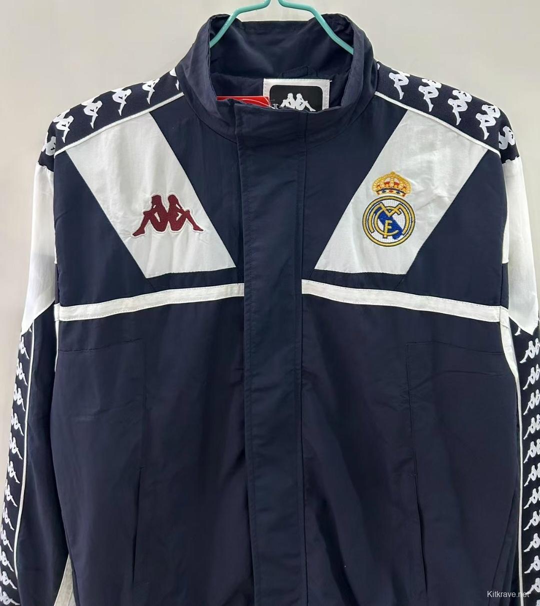 25/26 Real Madrid 1967 Style Black/White Windbreaker