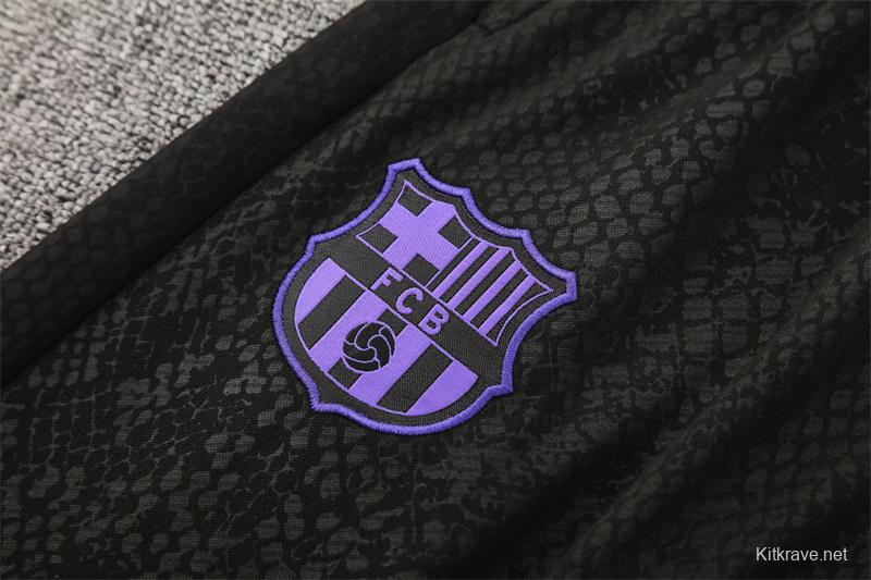 25/26 Barcelona Purple Joint Edition Half Zipper Jacket+Long Pants