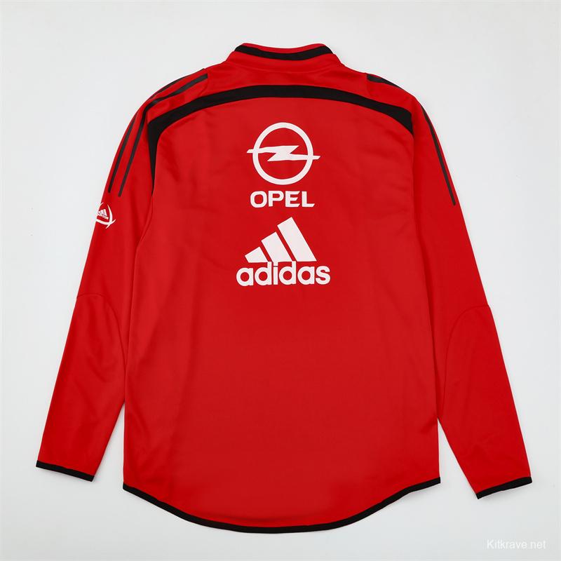 Retro 04/05 AC Milan Red Half Zipper Jacket+Long Pants