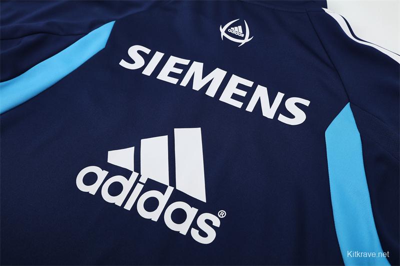 Retro 05/06 Real Madrid Royal Blue Half Zipper Jacket