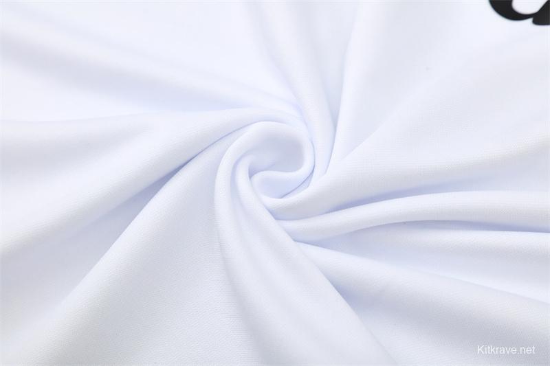 Retro 15/16 Real Madrid White Half Zipper Jacket